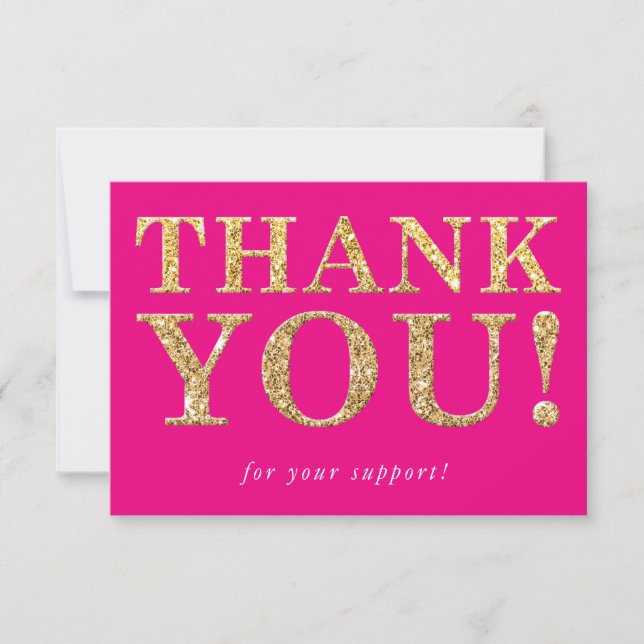 BUSINESS THANK YOU logo modern glam insert pink (Front)