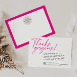 BUSINESS THANK YOU modern ball pen hot pink<br><div class="desc">by kat massard >>> WWW.SIMPLYSWEETPAPERIE.COM<<< Send and extra special THANK YOU message with style and pizzazz for your customers. Add your logo on the back and even had write a personal note - great, professional customer service that will keep them coming back! TIPS 1. To resize / reposition the photo...</div>