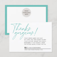 BUSINESS THANK YOU modern ball pen mint