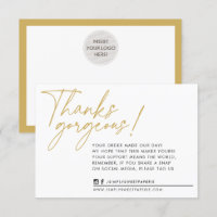 BUSINESS THANK YOU modern ball pen old gold