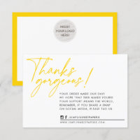 BUSINESS THANK YOU modern ball pen old yellow