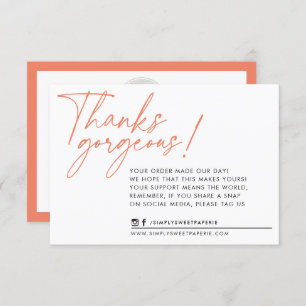 BUSINESS THANK YOU modern ball pen orange