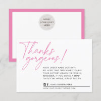 BUSINESS THANK YOU modern ball pen pink
