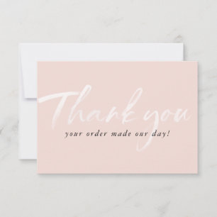 BUSINESS THANK YOU modern ink order insert pink