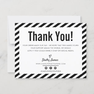 BUSINESS THANK YOU modern minimal black white LOGO