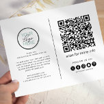 Business Thank You Note QR Code Flyer<br><div class="desc">Business thank you flyer purchase insert is a simple way to thank clients and customers who have placed an order. The flyer features your business logo,  company contact details,  social media accounts,  QR Code,  and a personalized thank you message.</div>