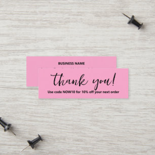 Business Thank You Package Insert