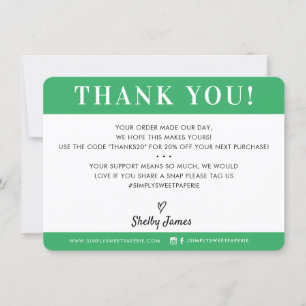 BUSINESS THANK YOU professional modern kelly green