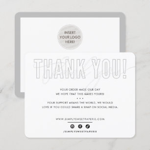 BUSINESS THANK YOU urban masculine cool grey