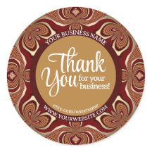 Business Thank You Warm Chocolate & Gold Earth