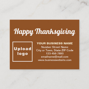 Business Thanksgiving Greeting on Brown Enclosure Card