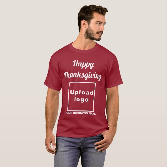 Business Thanksgiving Greeting on Maroon T-Shirt (Front Full)