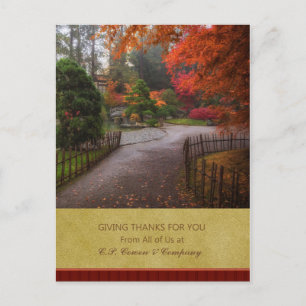 Business Thanksgiving Postcard - Autumn Path