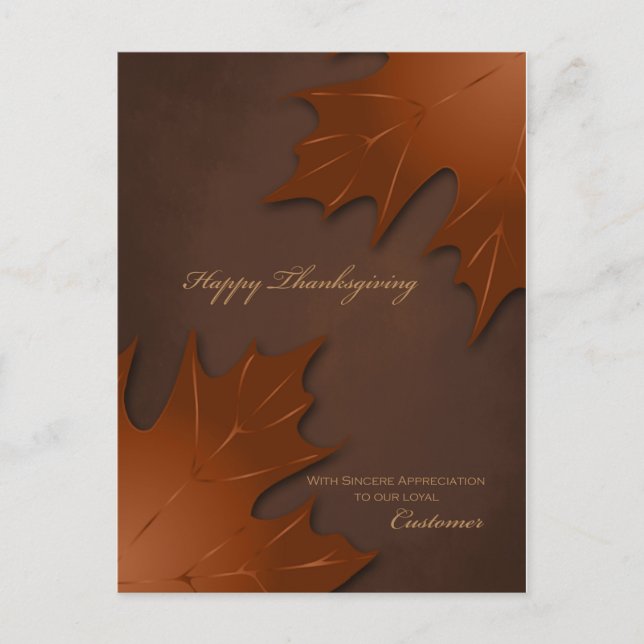 Business Thanksgiving Postcard / Business Customer (Front)