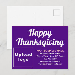 Business Thanksgiving Purple Holiday Postcard