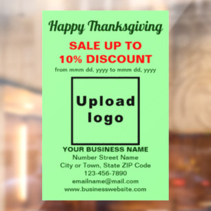 Business Thanksgiving Sale on Light Green