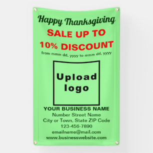 Business Thanksgiving Sale on Light Green Banner