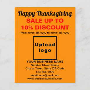 Business Thanksgiving Sale on Orange Colour Flyer