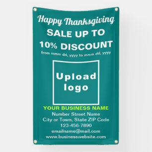 Business Thanksgiving Sale on Teal Green Banner