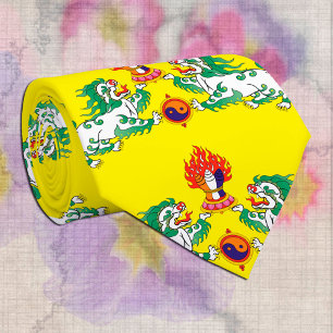 Business Tibet & Tibetan Flag, Snow Lions / Hearts Tie