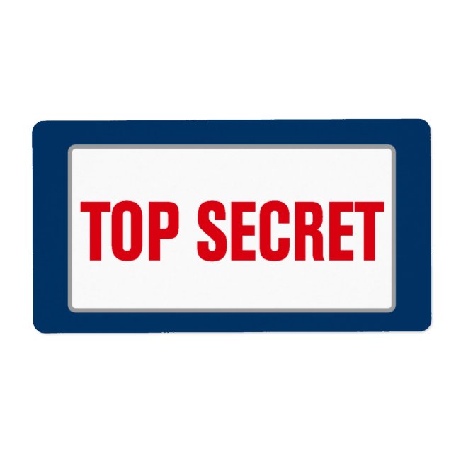 Business TOP SECRET Label (Large) (Front)