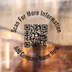 Business Transparent Scan QR Code Company Name