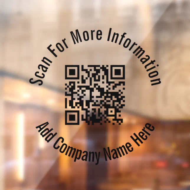 Business Transparent Scan QR Code Company Name | Zazzle