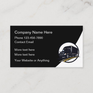 Business Truck Driver And  Shipping Theme Card
