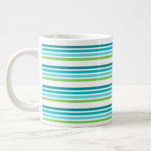 Business Turquoise Stripe Tea Coffee Speciality Mu Large Coffee Mug