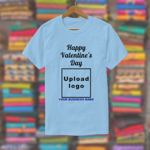 Business Valentine Greeting on Light Blue T-Shirt