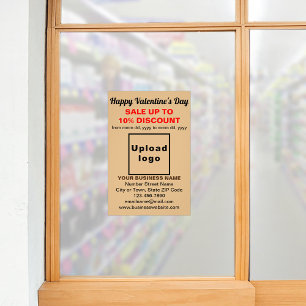 Business Valentine Sale on Light Brown Photo Paper Print