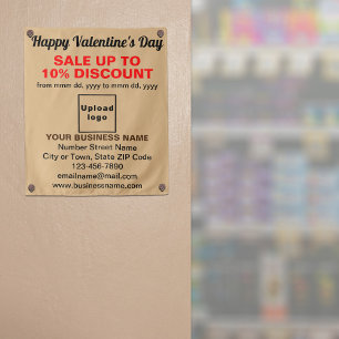 Business Valentine Sale on Light Brown Tapestry