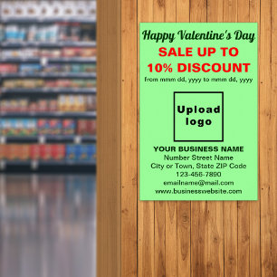 Business Valentine Sale on Light Green Poster
