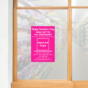 Business Valentine Sale on Pink Photo Paper Print