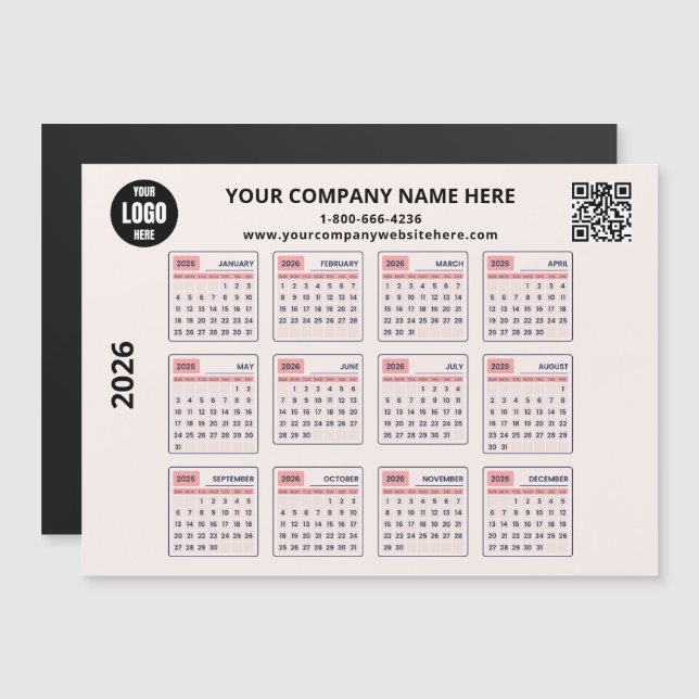 Business Wall Calendar (Front/Back)