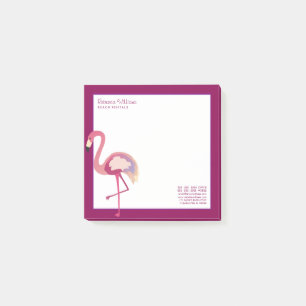 Business Watercolor Flamingo Post-it Notes