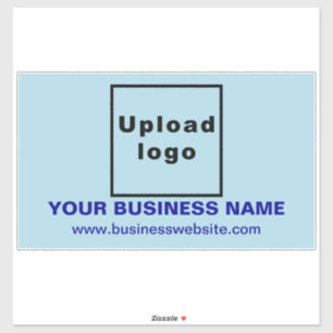 Business Website, Light Blue Large Rectangle Vinyl