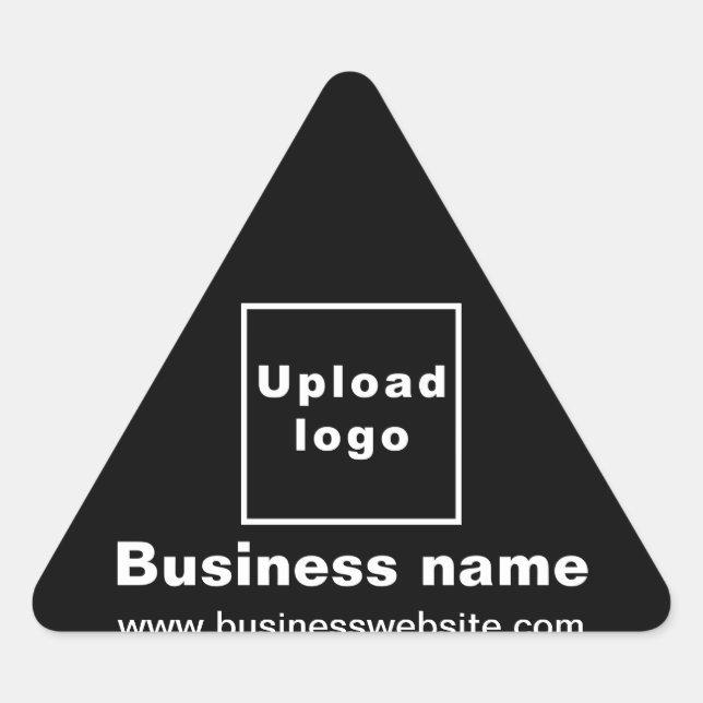 Business Website on Black Triangle Sticker (Front)