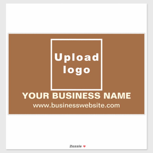Business Website on Brown Large Rectangle Vinyl (Sheet)