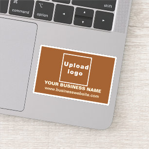 Business Website on Brown Rectangle Vinyl Sticker