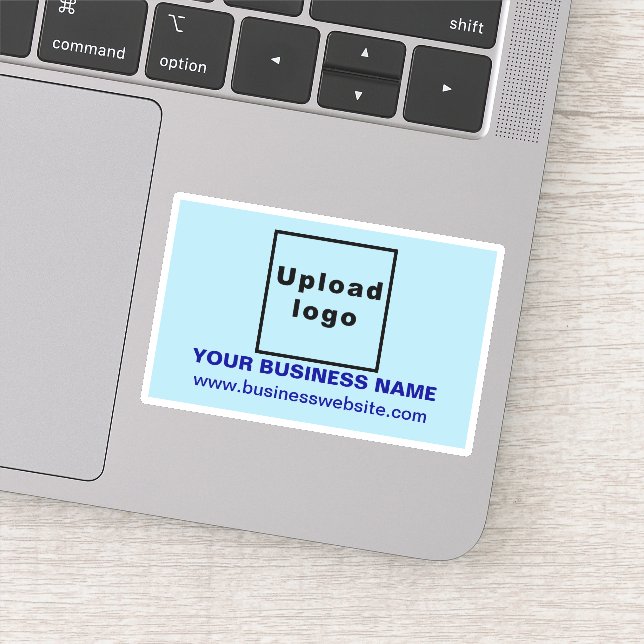 Business Website on Light Blue Rectangle Vinyl (Detail)
