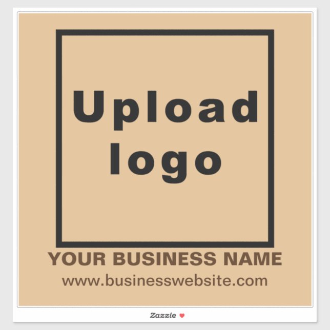 Business Website on Light Brown Large Square Vinyl (Sheet)