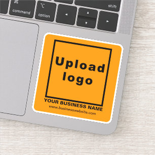 Business Website on Orange Colour Square Vinyl