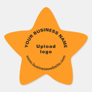 Business Website on Orange Colour Star Sticker