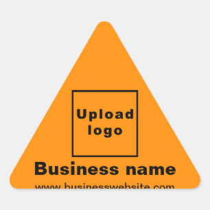 Business Website on Orange Colour Triangle Sticker