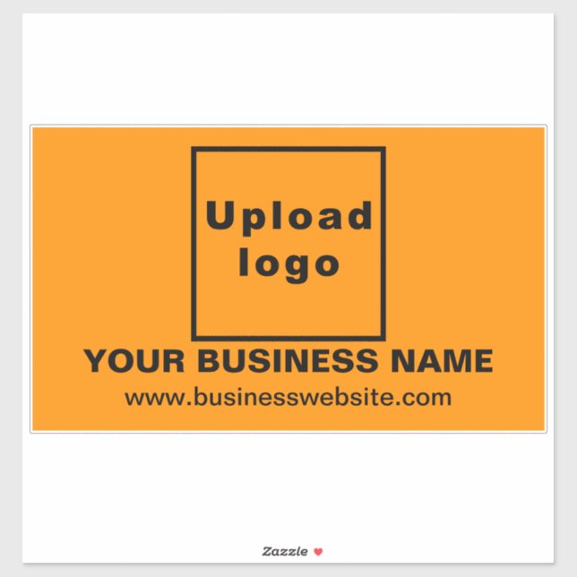 Business Website on Orange Large Rectangle Vinyl (Sheet)
