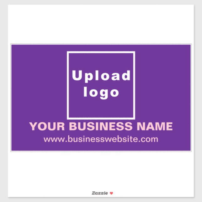 Business Website on Purple Large Rectangle Vinyl (Sheet)