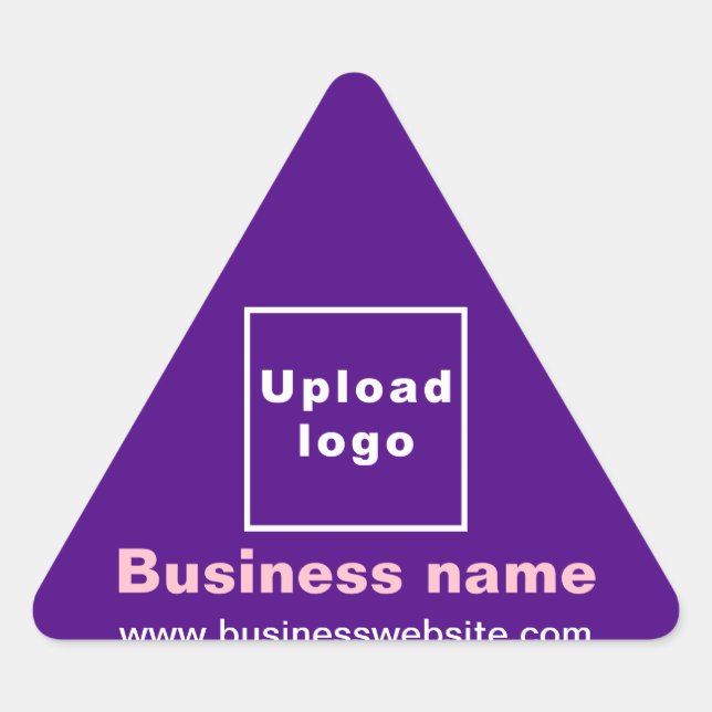 Business Website on Purple Triangle Sticker (Front)