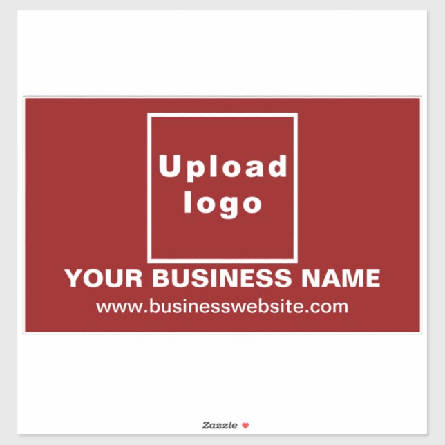 Business Website on Red Large Rectangle Vinyl (Sheet)