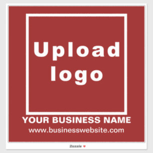 Business Website on Red Large Square Vinyl
